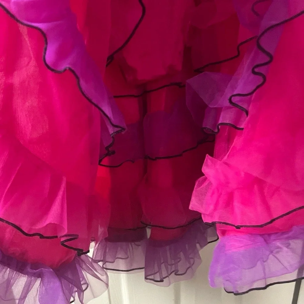 Weissman Girls Pink Sequin Dance Costume Dress Can You Can Can Size MC (10/12) - Picture 9 of 12